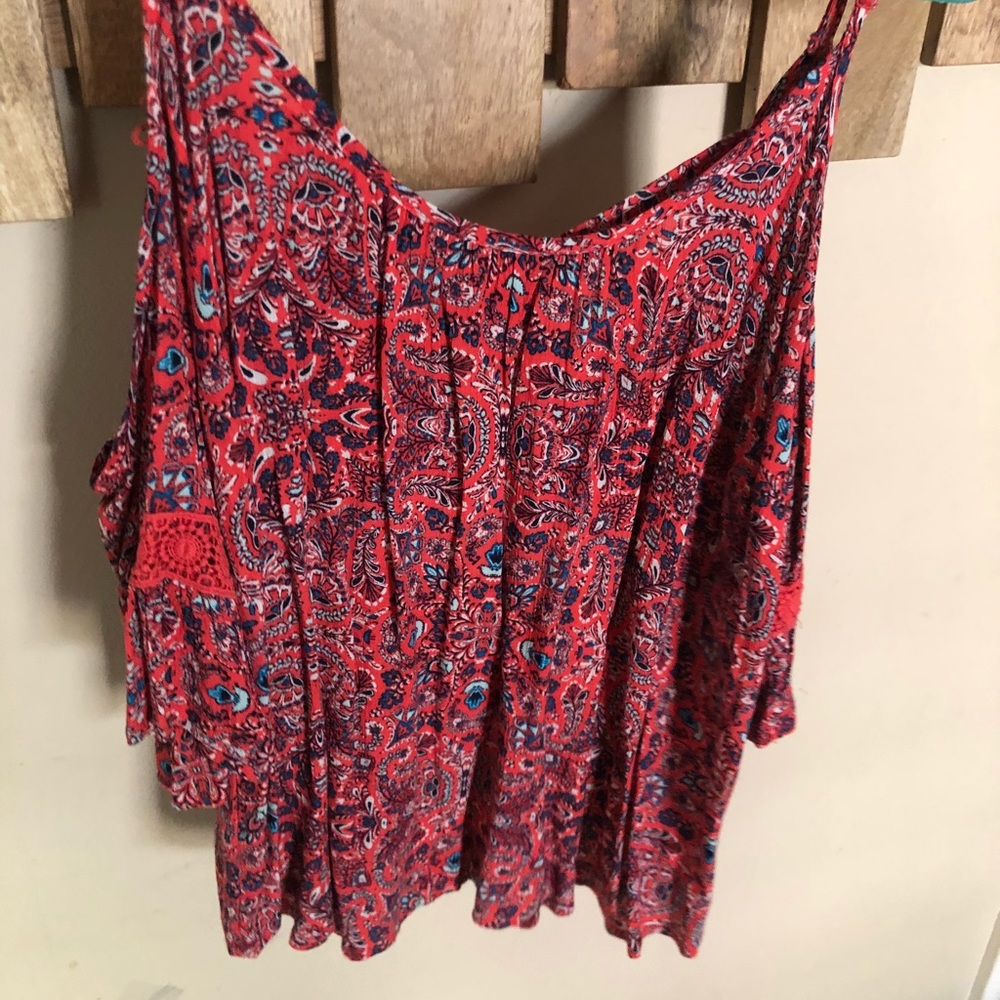 Pink Paisley Crop-Top